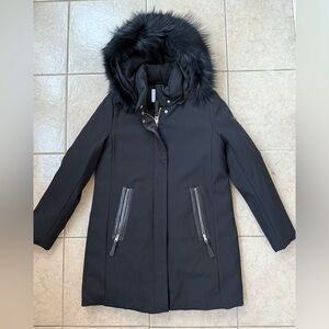 Derek Lam 10 Crosby black hooded down parka, size Medium